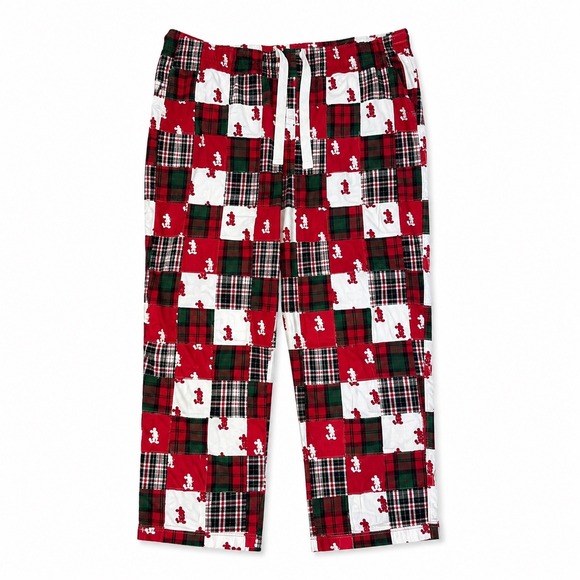 Disney Parks Other - Disney Parks Mickey‎ Mouse Patchwork Plaid Pajama Pants Mens Size XL Red Lounge